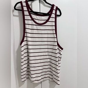 Men pacsun red and white strips tank top